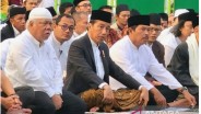 Jokowi Bareng Basuki Salat Id di Simpanglima Semarang