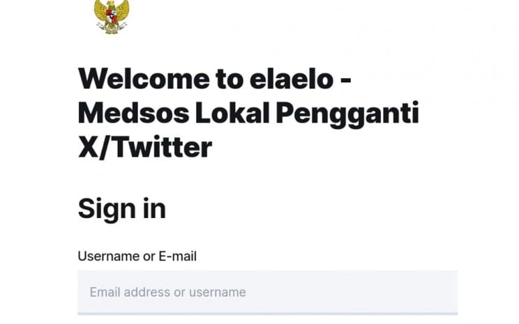 Aplikasi Elaelo yang mengklaim medsos lokal pengganti X (Twitter) bikinan pemerintah. -  Dok. elaelo