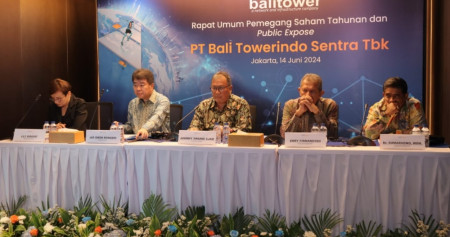 PT Bali Towerindo Sentra Tbk. (BALI) memutuskan pembagian dividen dalam Rapat Umum Pemegang Saham Tahunan (RUPST) pada Jumat (14/6/2024).