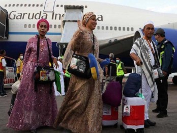 Kloter Pertama Jemaah Haji Makassar Tiba di Bandara Hasanuddin