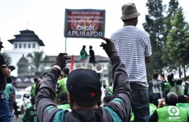 Pengemudi Ojol dan Taksi Online di Bandung Raya Demo, Tuntut Kenaikan Tarif