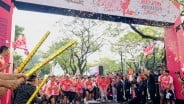 Momen Ganjar, Hasto, dan Para Elite PDIP Ikut Soekarno Run di GBK