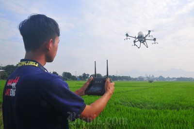 Penyemprotan Pestisida Menggunakan Pesawat Drone