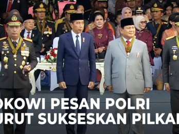 Usai Operasi, Prabowo Dampingi Jokowi Hadiri HUT ke-78 Bhayangkara
