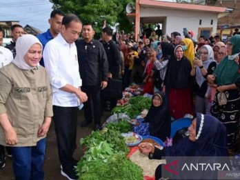 Pedagang Sayur Bertemu Jokowi di Pasar Bulukumba, Begini Kesannya