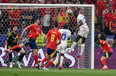 Hasil Spanyol vs Prancis: Tandukan Randal Kolo Muani Bawa Les Bleus Memimpin