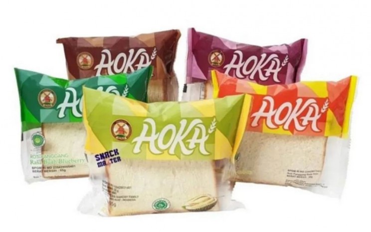 Roti "Aoka" yang diproduksi PT Indonesia Bakery Family (PT IBF). Viral Roti Aoka Disebut Berbahaya, Ada Persaingan Bisnis? - ANTARA