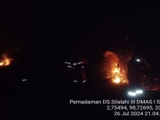 Kebakaran di Perbukitan Desa Silalahi Dairi Dekat Danau Toba Telah Padam