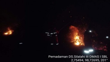 Kebakaran di Perbukitan Desa Silalahi Dairi Dekat Danau Toba Telah Padam