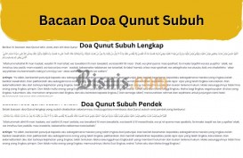 3 Pengganti Doa Qunut Sholat Subuh Pendek Mudah Dihafal