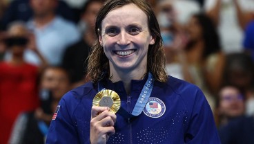 Sabet Emas Gaya Bebas 800 meter, Perenang Ledecky Raih Emas Kesembilan di Olimpiade