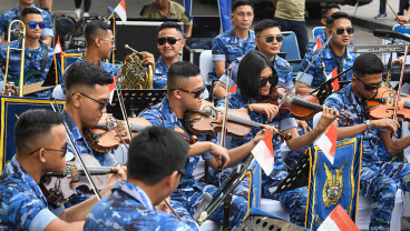 Orkestra TNI AU tampil di HBKB Jakarta