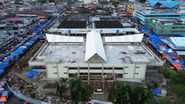 Progres Pembangunan Pasar Raya Padang