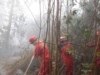 Pemadaman Lahan Gambut Seluas 10 Hektare di OKI Masih Berlanjut