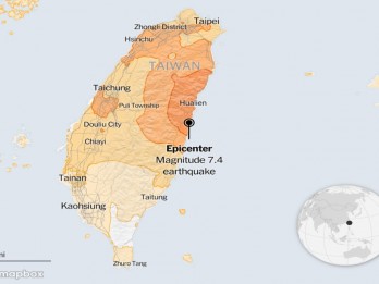 Taiwan Diguncang Gempa Magnitudo 5,7