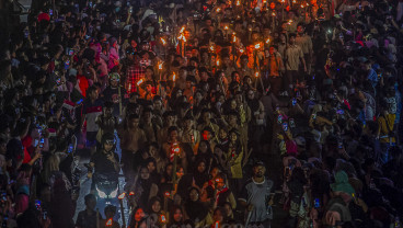 Pawai Obor Kemerdekaan di Kota Serang