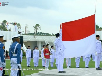 Momen Bersejarah, Sang Merah Putih Berkibar di IKN untuk Pertama Kali