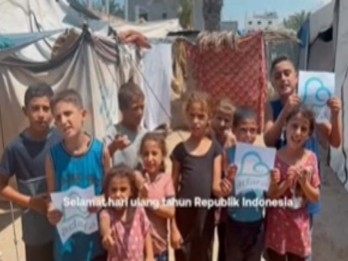 Bikin Haru, Anak-anak Palestina Bikin Video Spesial Ucapan Selamat HUT RI