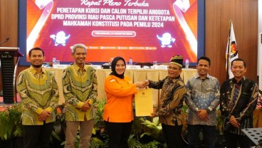 KPU Riau Tetapkan Anggota DPRD Terpilih Hasil Pemilu 2024