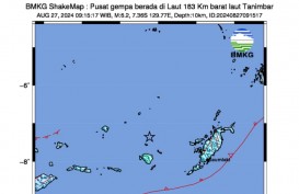 Gempa Magnitudo 6,2 Guncang Tanimbar