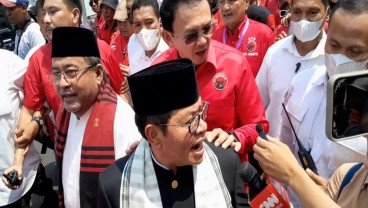 Potret Pramono-Rano Saat Tiba di Kantor KPU Jakarta