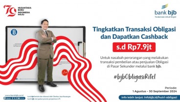 Rayakan HUT ke-79 RI, bank bjb Tawarkan Cashback Transaksi Obligasi