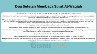 Doa Setelah Membaca Surat Al-Waqiah, Arab dan Latin