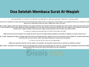 Doa Setelah Membaca Surat Al-Waqiah, Arab dan Latin