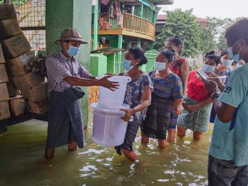 74 Orang Meninggal Dunia dalam Banjir Myanmar