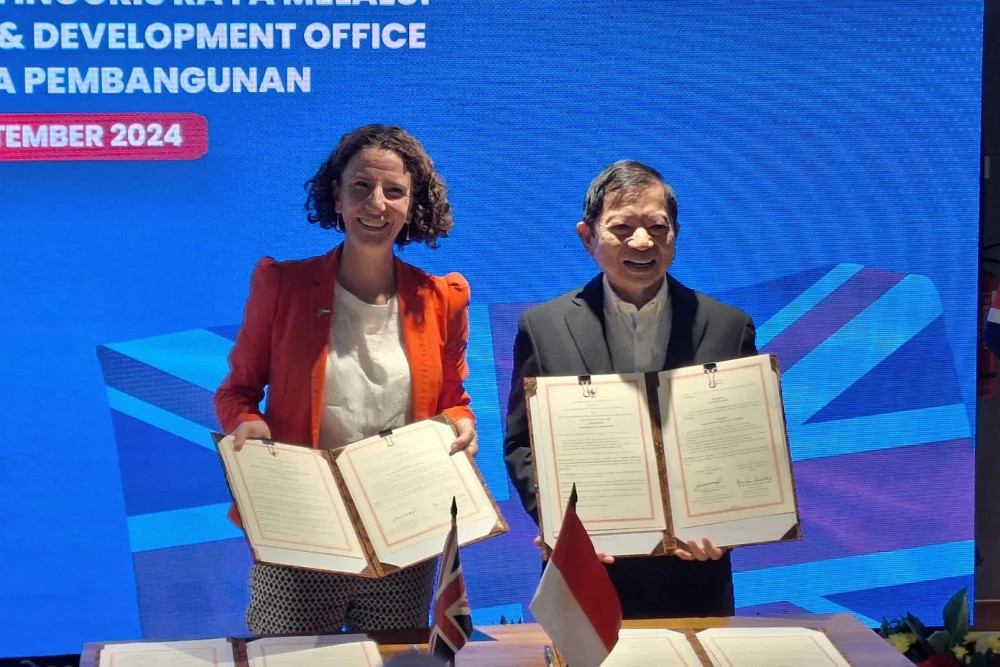 Indonesia menggandeng pemerintah Inggris Raya untuk mengejar pencapaian target SDGs. (Bisnis/Lorenzo A. Mahardhika)