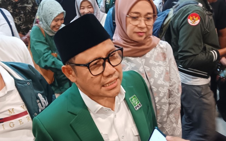 Ketua Umum PKB Muhaimin Iskandar tiba di Bali untuk menghadiri Muktamar PKB - Bisnis/Harian Noli