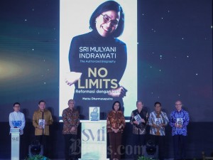 Menteri Keuangan Sri Mulyani Indrawati meluncurkan buku biografi berjudul No Limits Reformasi dengan Hati