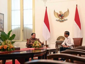 Presiden Joko Widodo Bertemu Susilo Bambang Yudhoyono (SBY) di Istana Negara