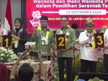 Pilwako Palembang 2024: Fitri-Nandri No 1, Ratu Dewa-Prima No 2, Yudha Pratomo-Baharudin No 3