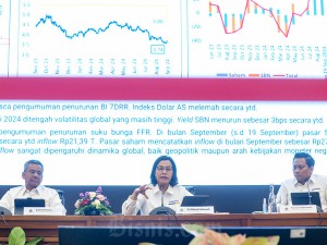 Kementerian Keuangan melaporkan Anggaran Pendapatan dan Belanja Negara (APBN) sampai Agustus 2024 defisit Rp 153,7 triliun.