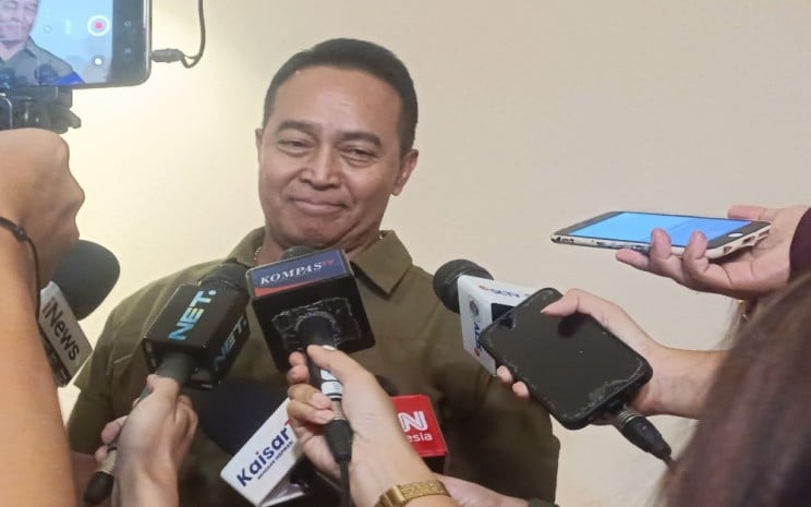 Mantan Panglima TNI Jenderal Andika Perkasa menyatakan siap jadi calon wakil presiden Ganjar Pranowo pada Pilpres 2024. JIBI - Bisnis/Surya Dua Artha