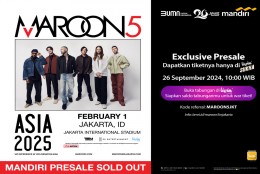 32.055 Tiket Maroon 5 Live in Jakarta Ludes Terjual di Livin' by Mandiri