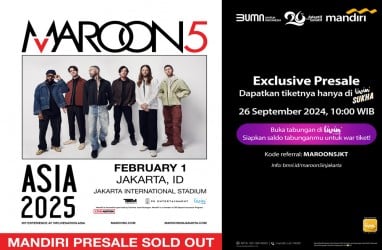 32.055 Tiket Maroon 5 Live in Jakarta Ludes Terjual di Livin' by Mandiri