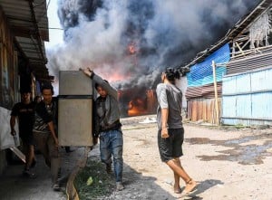 Kebakaran Rumah Semipermanen di Kalideres Jakarta