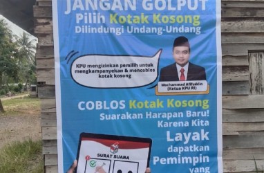 Viral! Spanduk Ajakan Pilih Kotak Kosong di Pilkada Dharmasraya, Ini Penjelasan KPU Sumbar