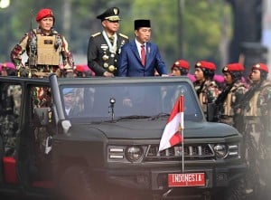 Presiden Joko Widodo Pimpin Upacara Hari Ulang Tahun (HUT) ke-79 Tentara Nasional Indonesia