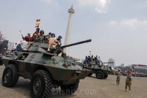 Kemeriahaan HUT Ke-79 TNI di Silang Monas Jakarta