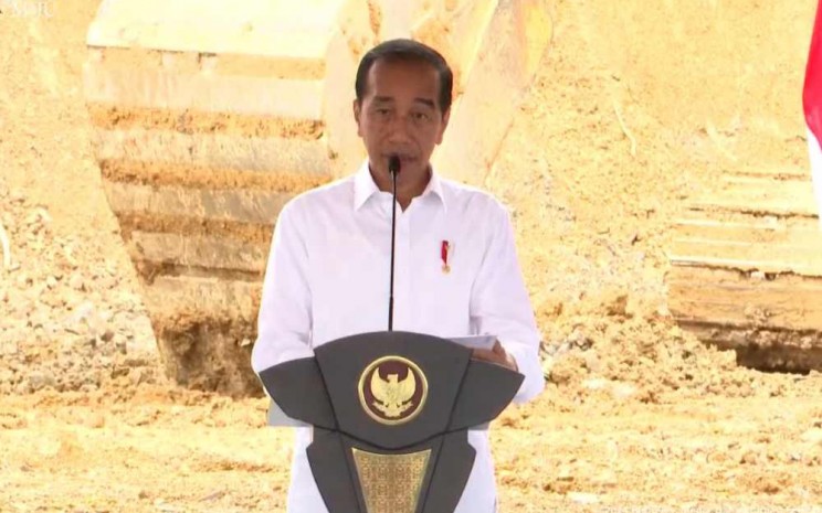 Presiden Joko Widodo saat groundbreaking  Magnum Resort Nusantara, IKN, Rabu (25/9/2024) - Youtube Setpres