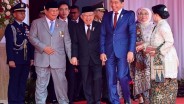 Momen Prabowo Ngakak Bareng Ma’ruf Amin saat HUT TNI ke-79, Gibran Kemana?