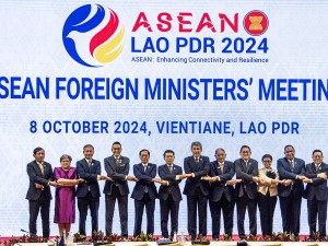 Pertemuan ASEAN Foreign Minister Meeting (AMM) di sela-sela Konferensi Tingkat Tinggi (KTT) ke-44 dan ke-45 ASEAN 2024 di Laos.