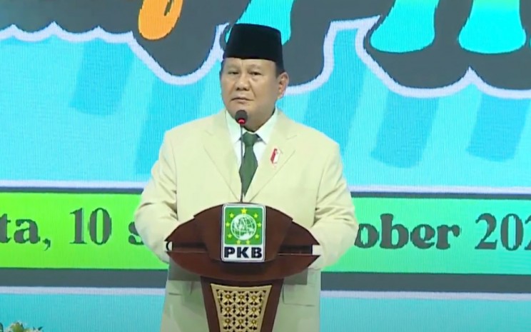 Presiden terpilih 2024-2029 Prabowo Subianto saat menghadiri Rapat Koordinasi Nasional Legislatif PKB di Jakarta, Kamis (10/10 - 2024). Dok PKB