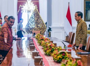 Pimpinan MPR serta DPD Temui Presiden Joko Widodo di Istana Merdeka