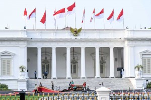 Persiapan Pisah Sambut Presiden di Istana Merdeka