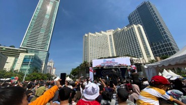Pesta Rakyat Jelang Pelantikan Presiden, Bundaran HI Dipadati Masyarakat