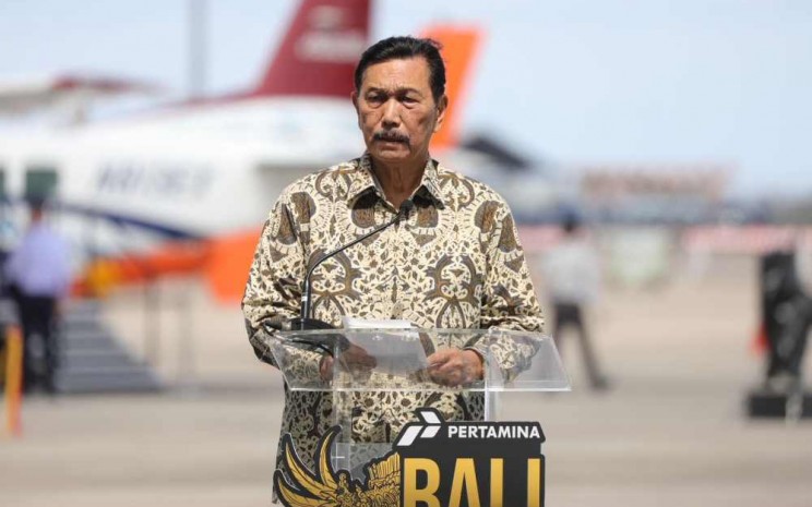 Mantan Menteri Koordinator Bidang Kemaritiman dan Investasi Luhut Binsar Pandjaitan saat membuka Bali International Air Show 2024 - Kemenko Marves